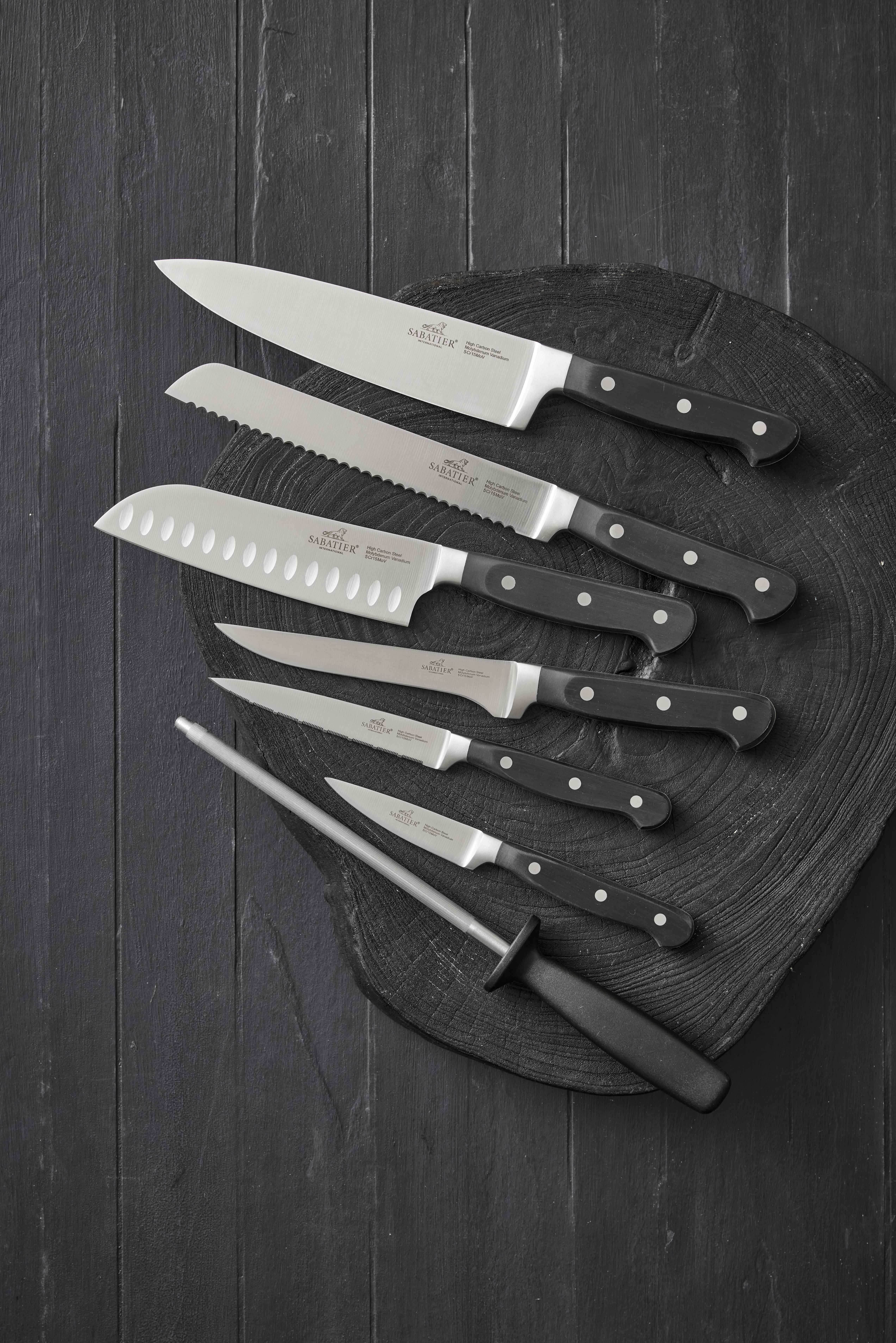 

Lion Sabatier Knivsæt 7 dele, urte, tomat, santoku